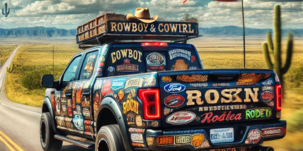 cowboy car stickers